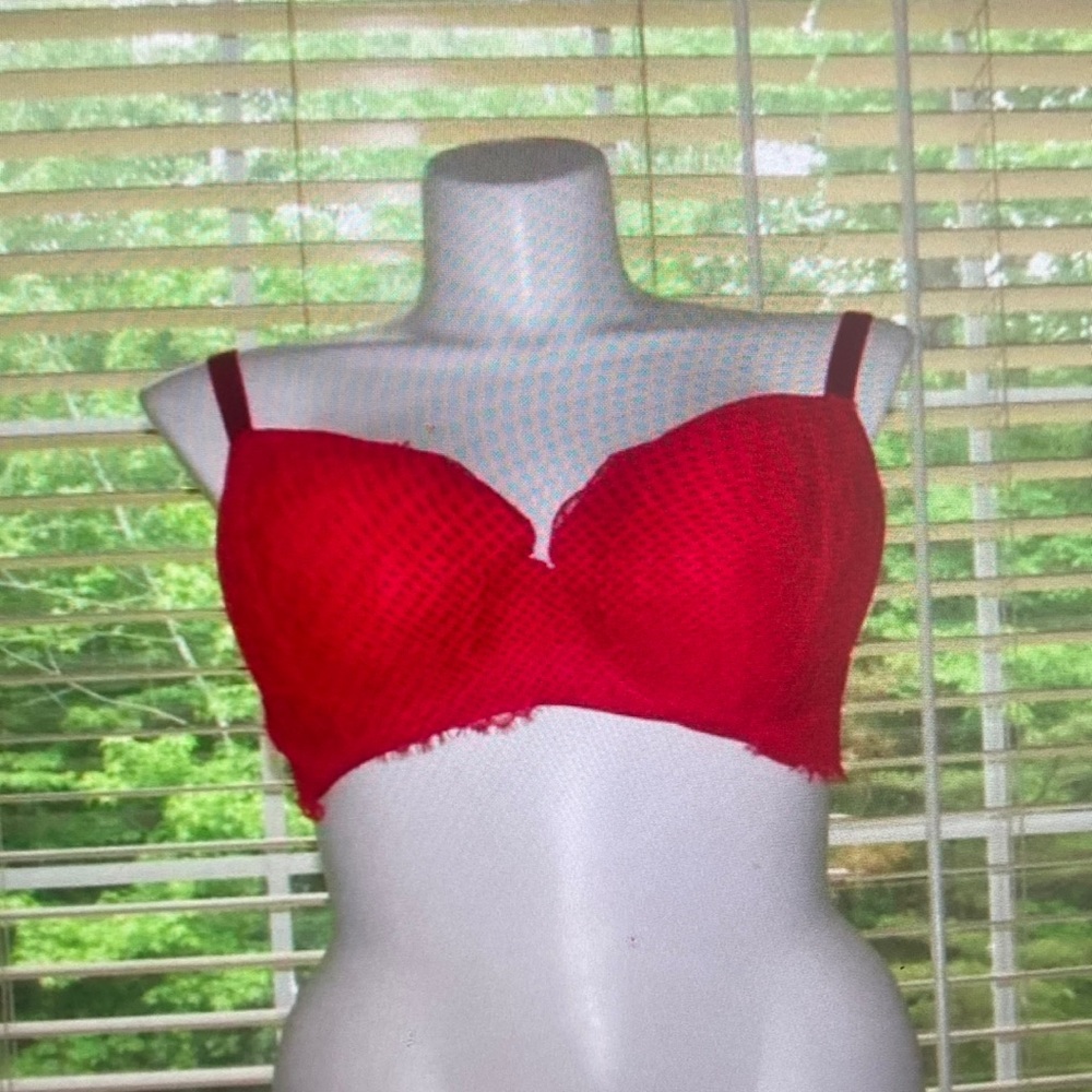Red Lace Women's Bra